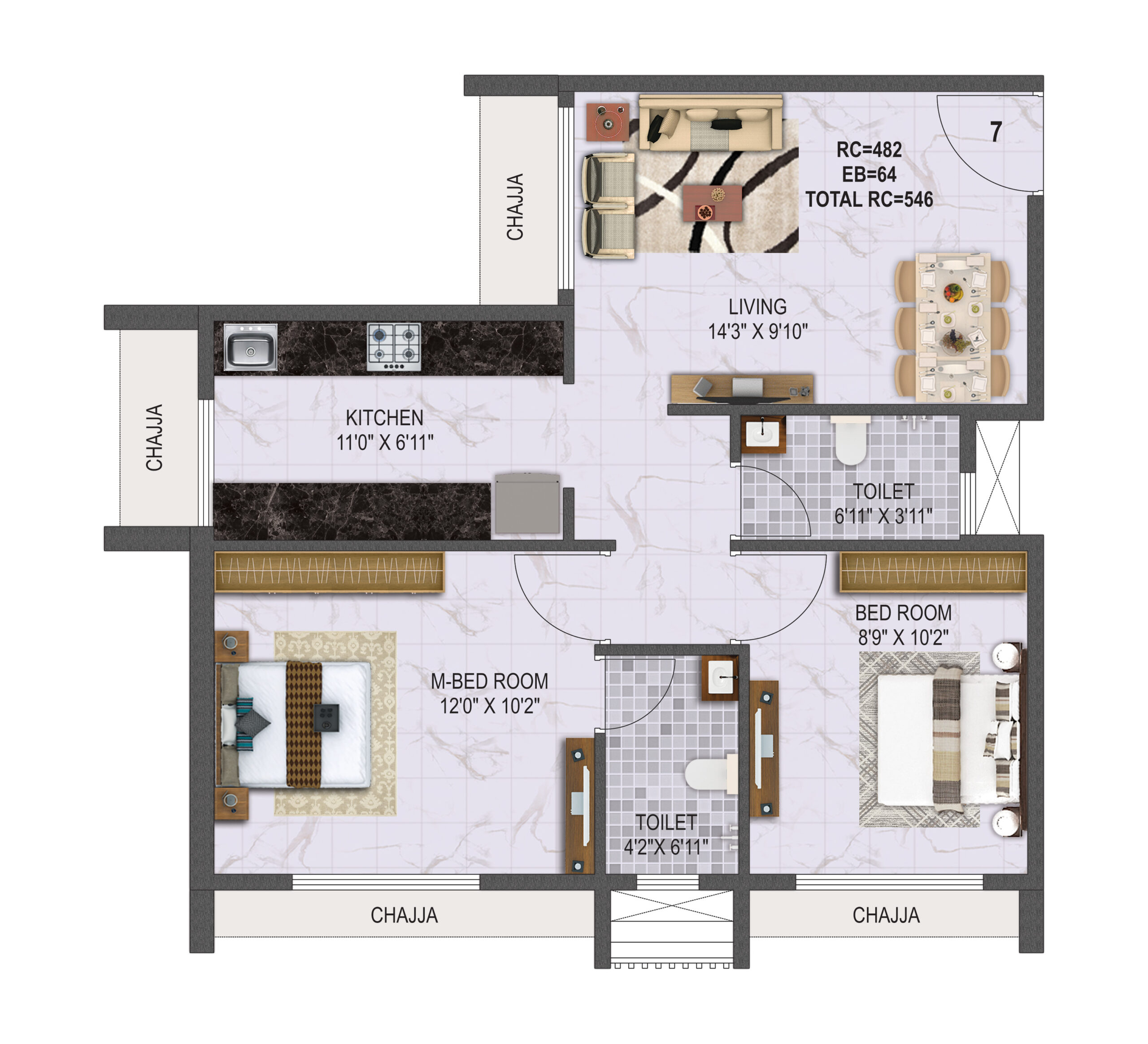 2 bhk Mahaavir Superstructures Pvt. Ltd.
